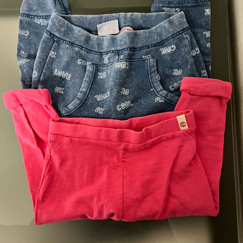Kids Denim and Pink Bottoms Set
